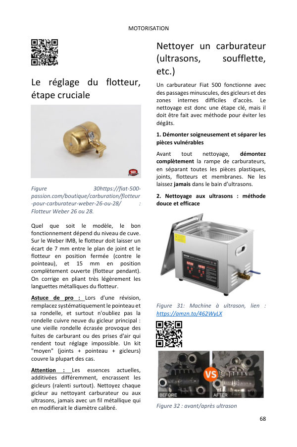 Chapitre motorisation : réglage du carburateur, pas à pas illustré