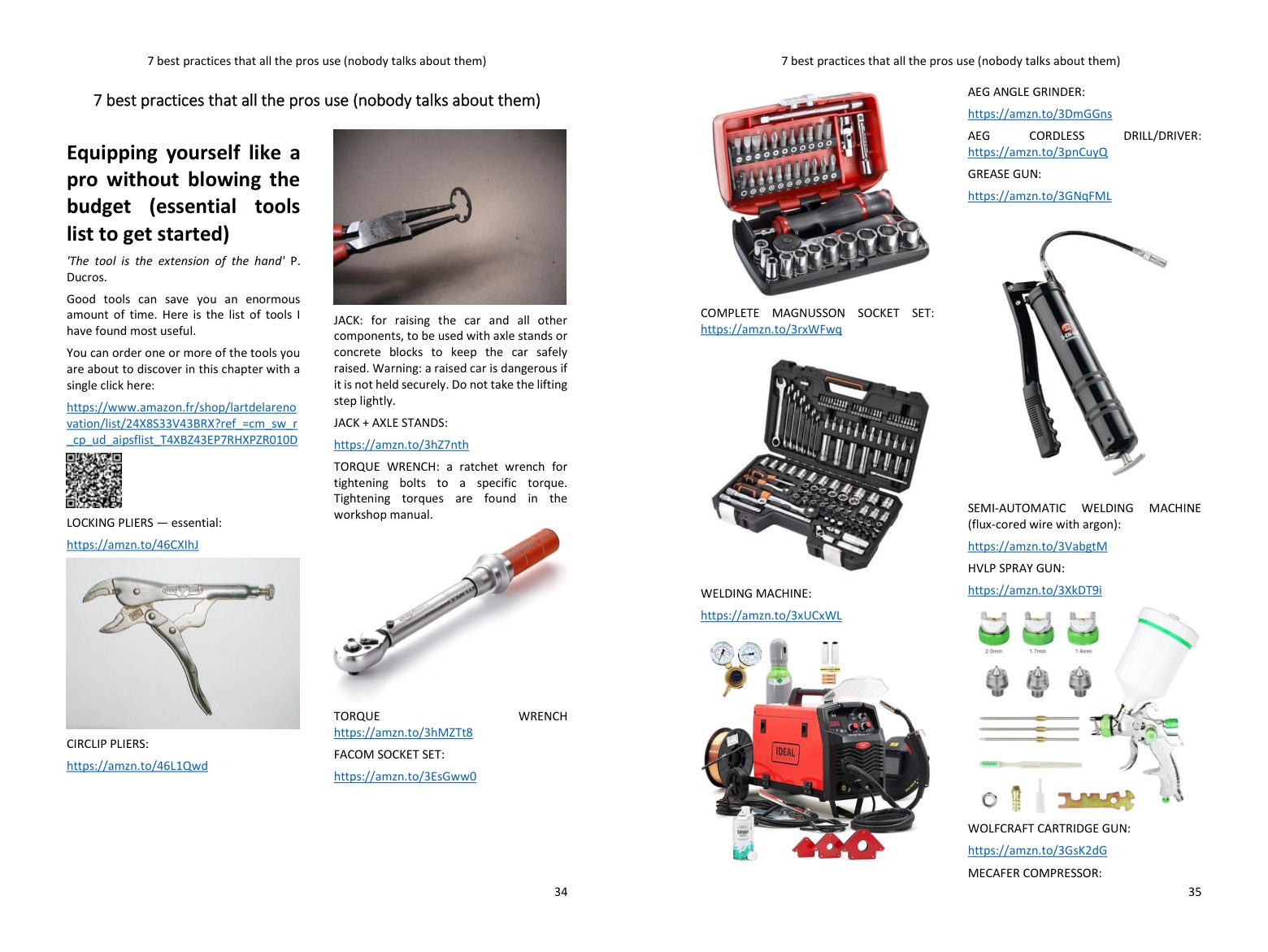 Gear up like a pro: the essential tools, shoppable in one click from the book
