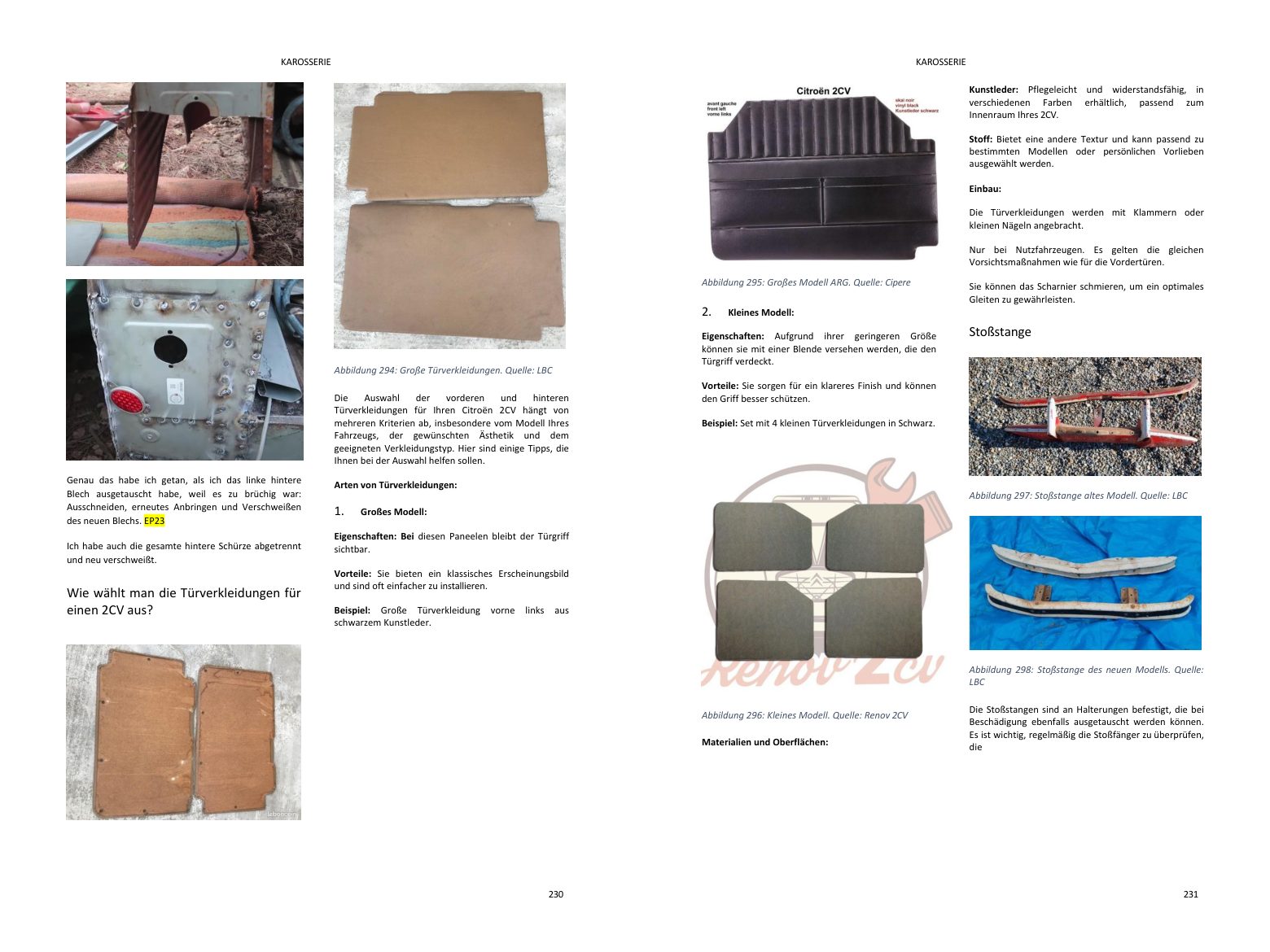 Kapitel Karosserie: Reparaturen Schritt für Schritt in Fotos