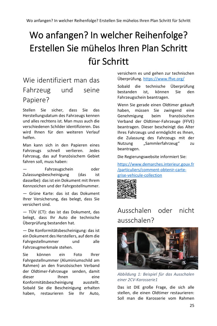 Das Projekt vorbereiten: die Methode Schritt für Schritt in Fotos