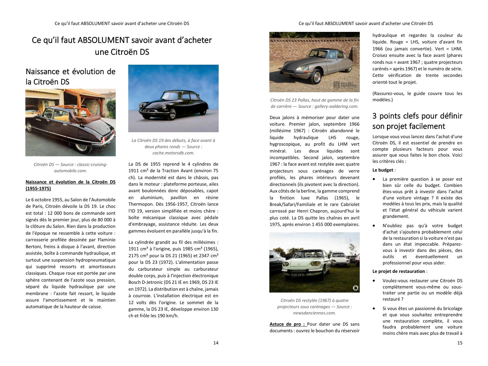 Avant d'acheter : naissance et évolution de la DS, les points clefs de votre projet