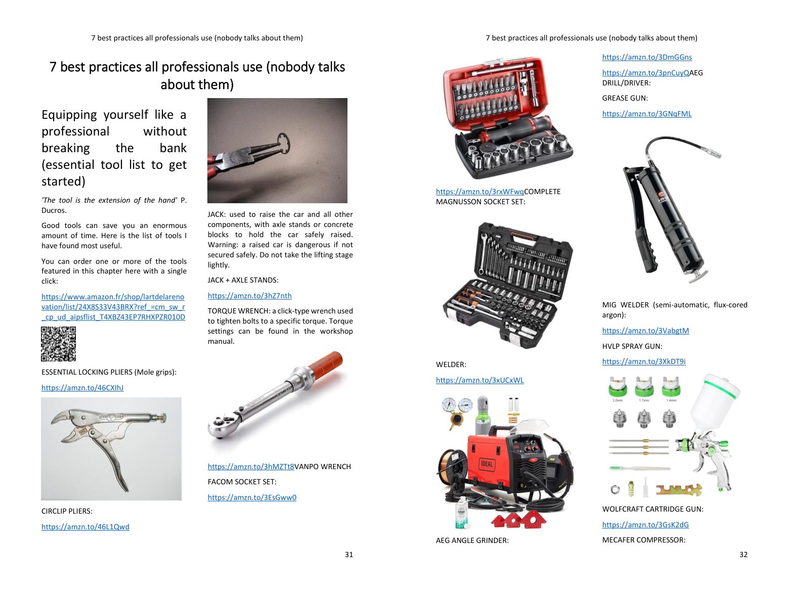 Gear up like a pro: the essential tools, shoppable in one click from the book