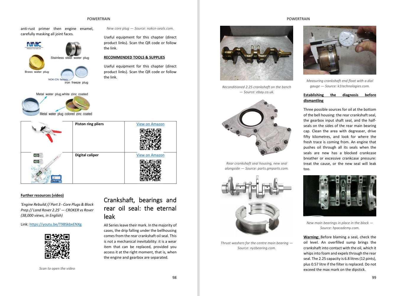 Engine chapter: photo-dense spread straight from the book