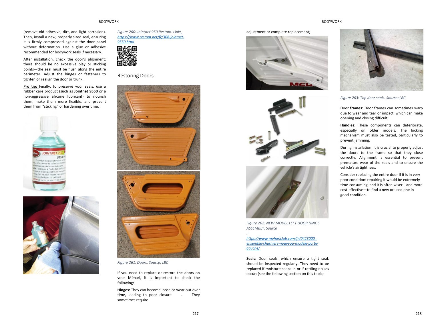 Bodywork chapter: step-by-step repairs in photos