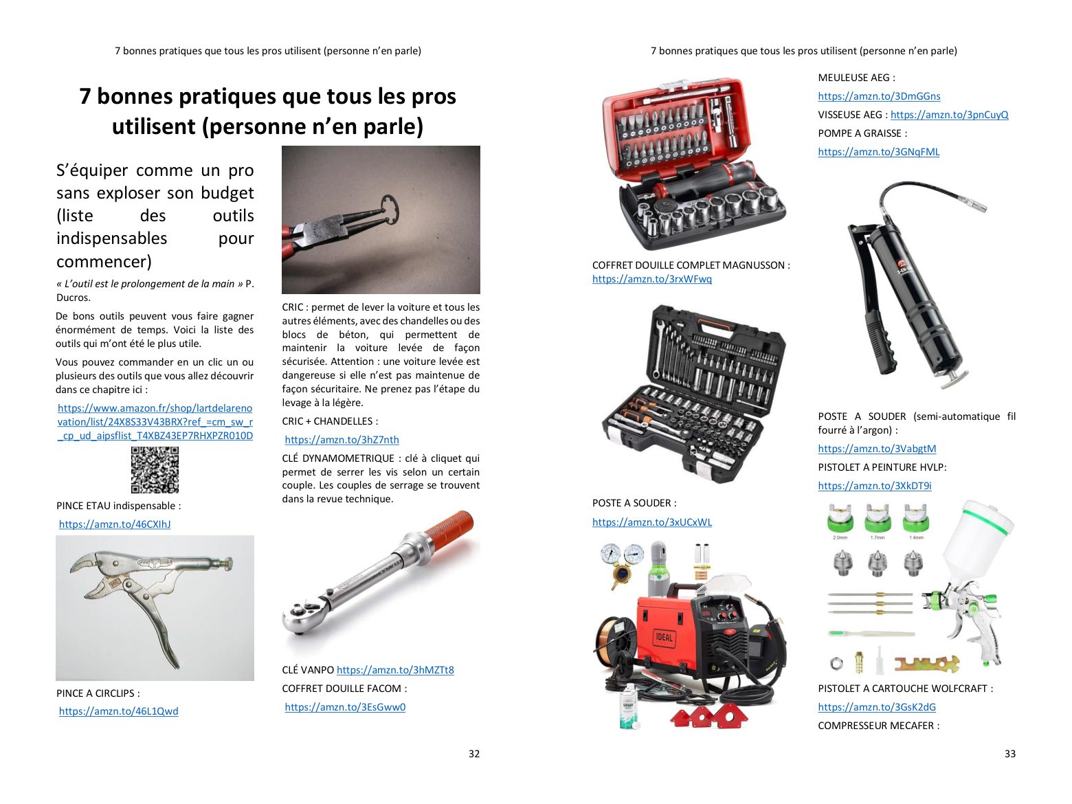 S'équiper comme un pro : l'outillage indispensable, achetable en un clic depuis le livre