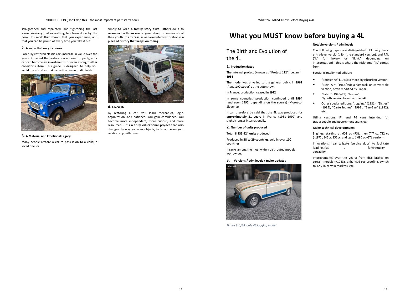 Before you buy: the model's history and versions, the key points of your project