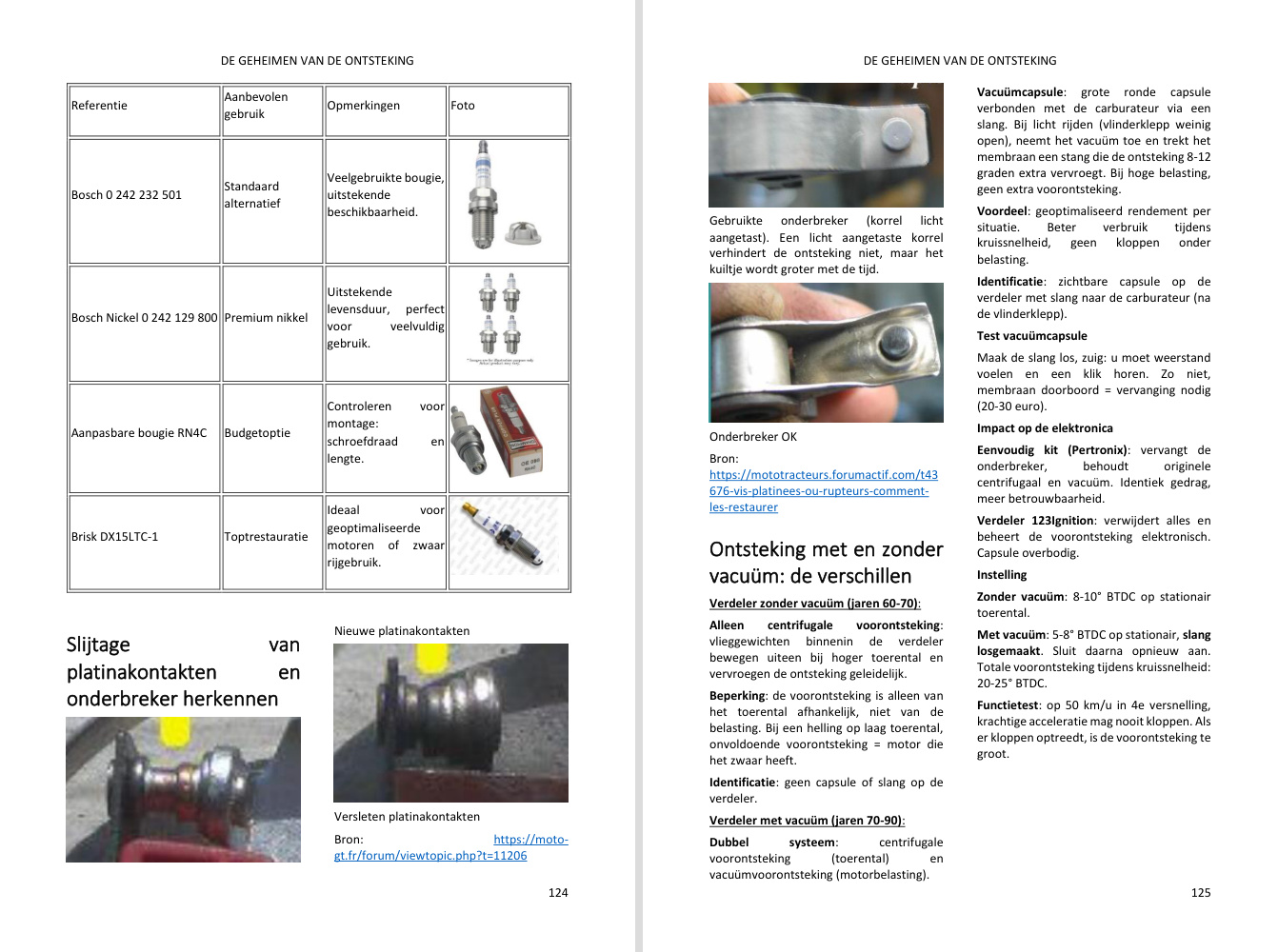 Hoofdstuk motor: fotorijke dubbele pagina rechtstreeks uit het boek