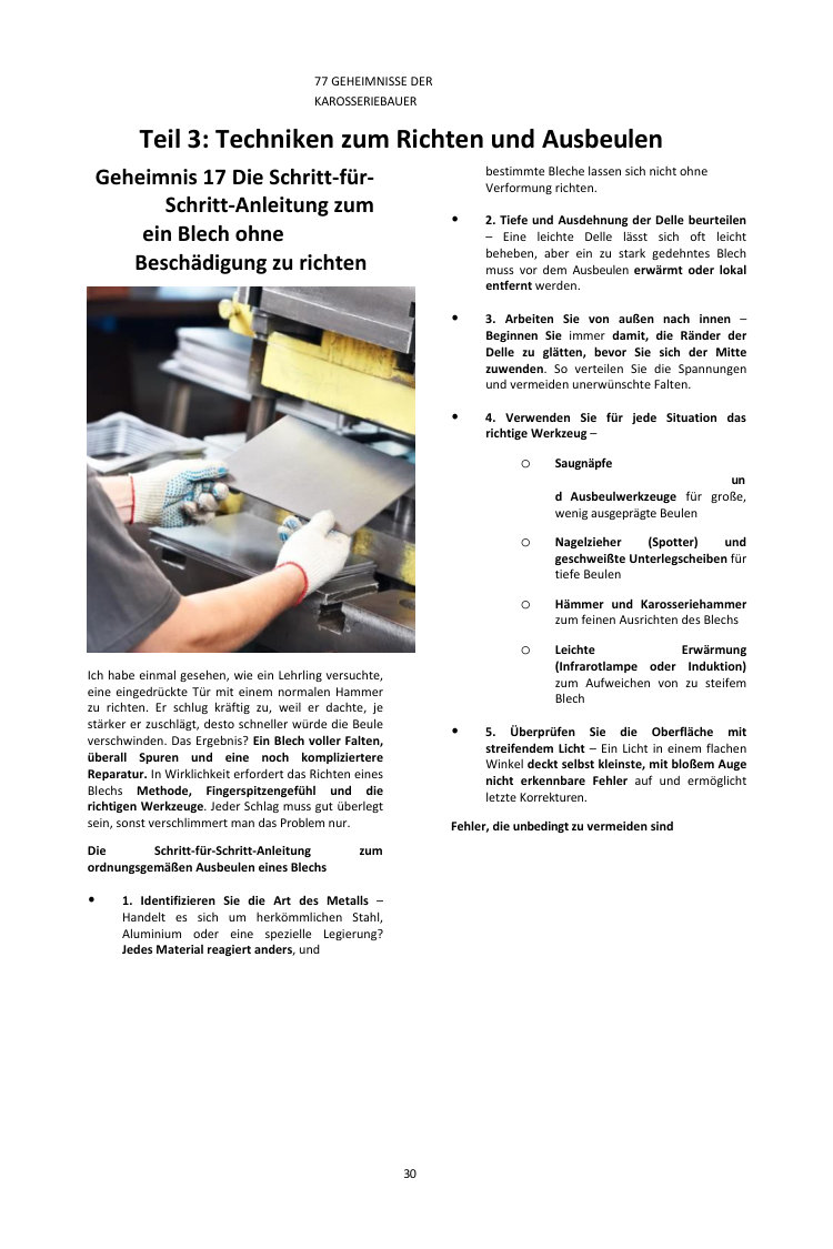 Cover von 77 GEHEIMNISSE DER KAROSSERIEBAUER