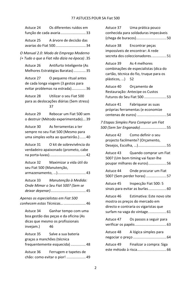 Índice (2/4): as 77 dicas abordadas