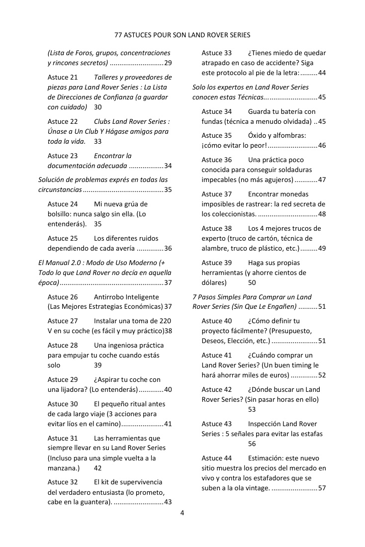 Índice (2/4): los 77 consejos tratados
