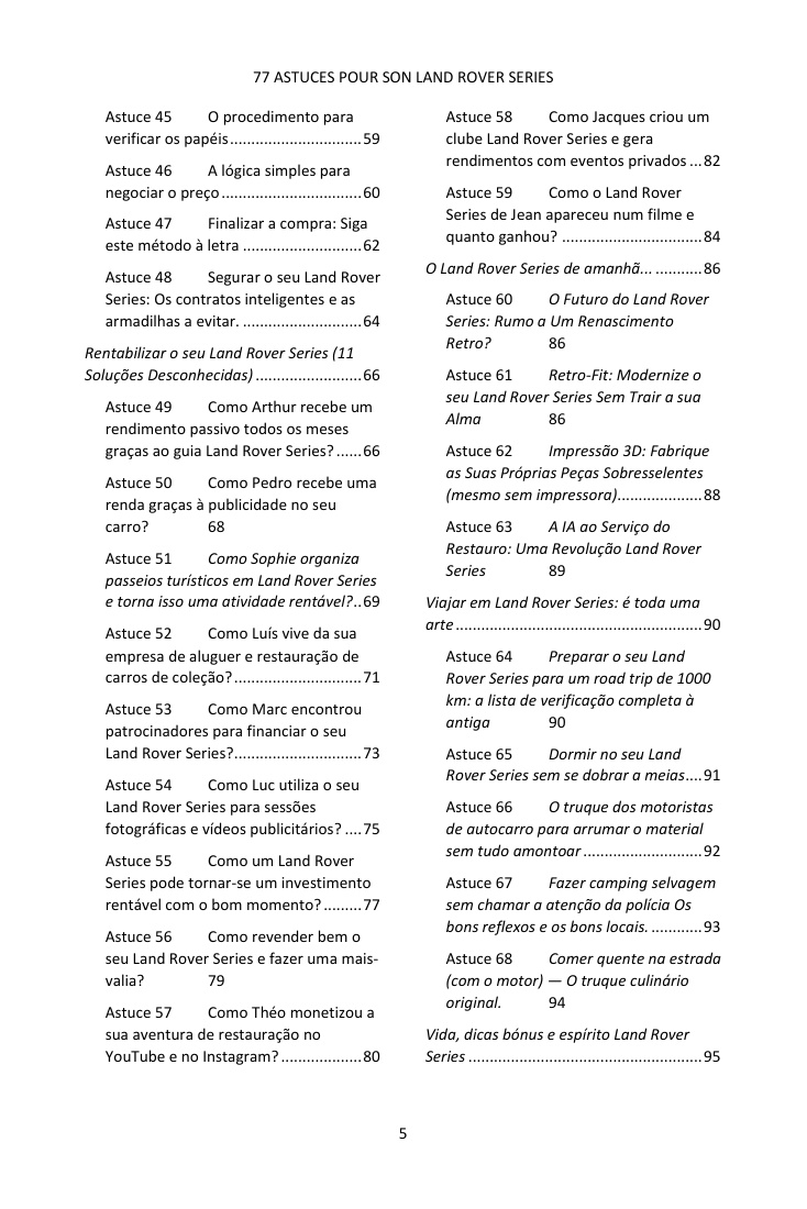 Índice (3/4): as 77 dicas abordadas