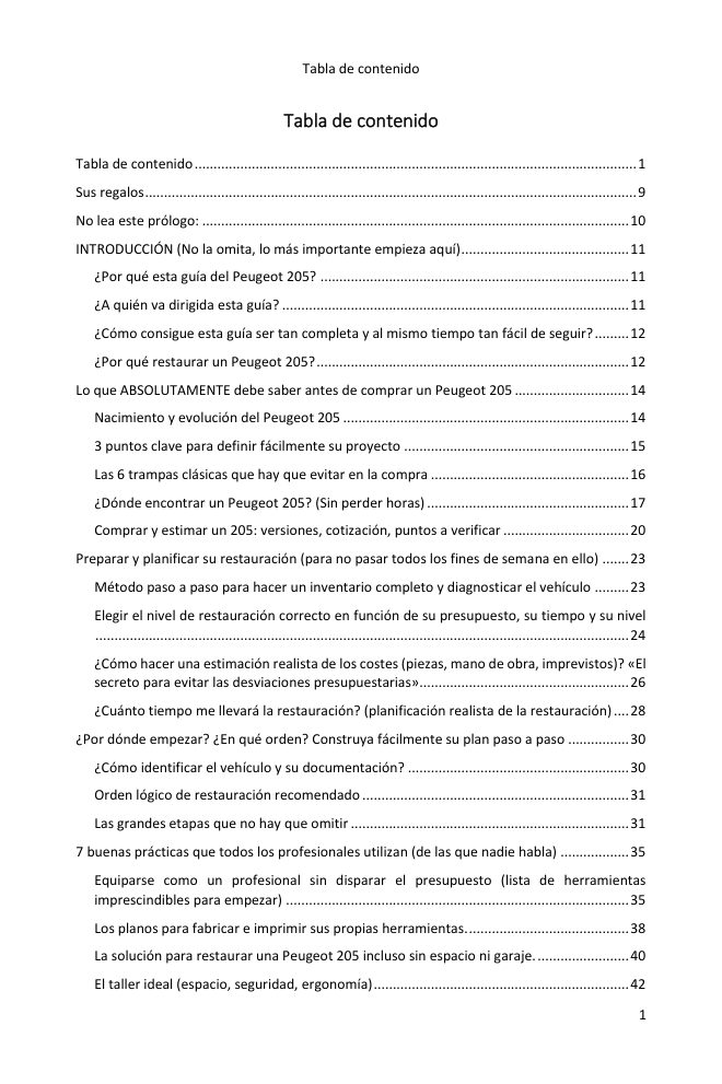 Índice (1/7): todo lo que cubre la guía