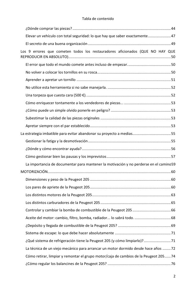 Índice (2/7): todo lo que cubre la guía