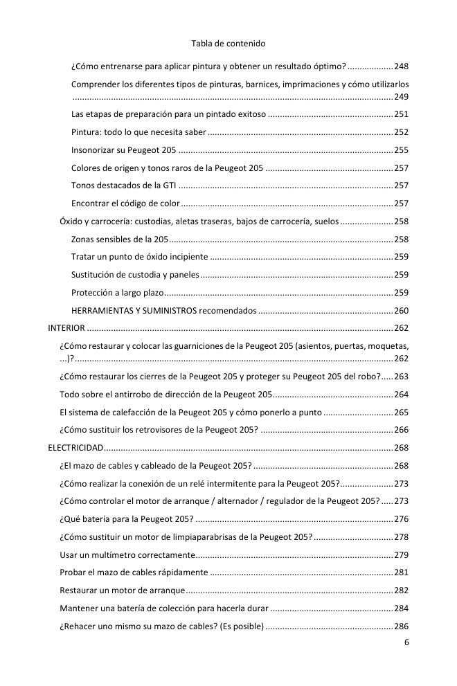 Índice (6/7): todo lo que cubre la guía