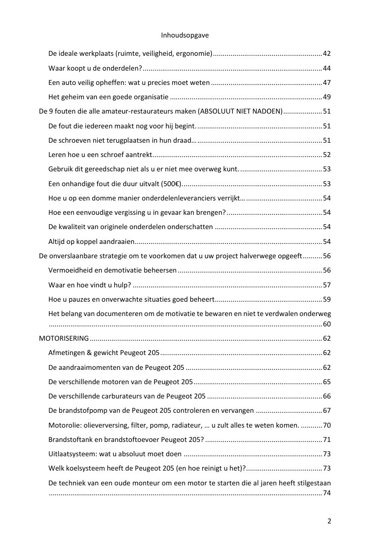 Inhoudsopgave (2/7): alles wat de gids behandelt
