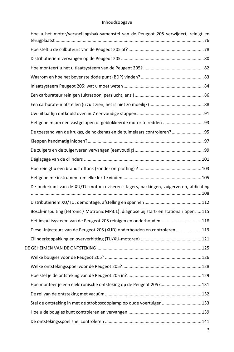 Inhoudsopgave (3/7): alles wat de gids behandelt