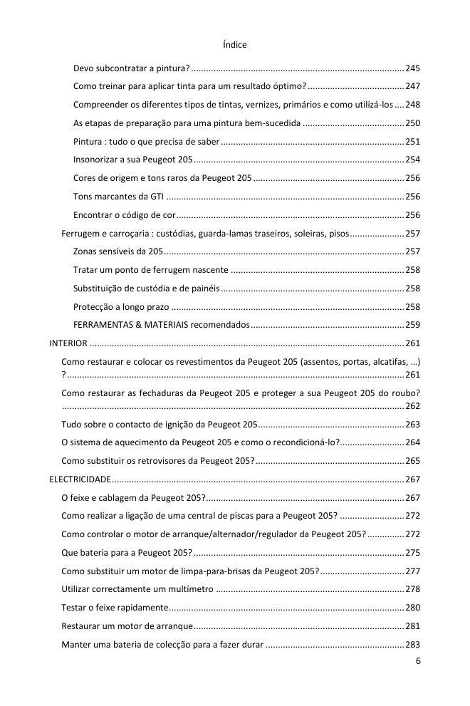 Índice (6/7): tudo o que o guia abrange