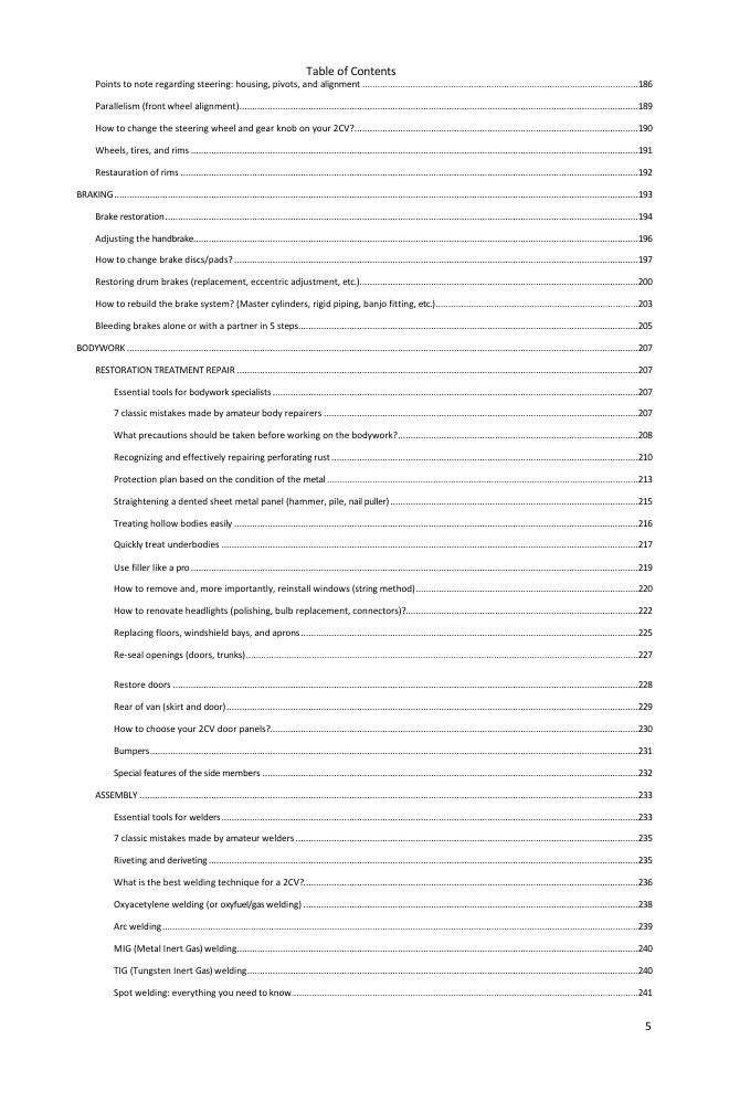 Table of contents (4/6): everything the guide covers