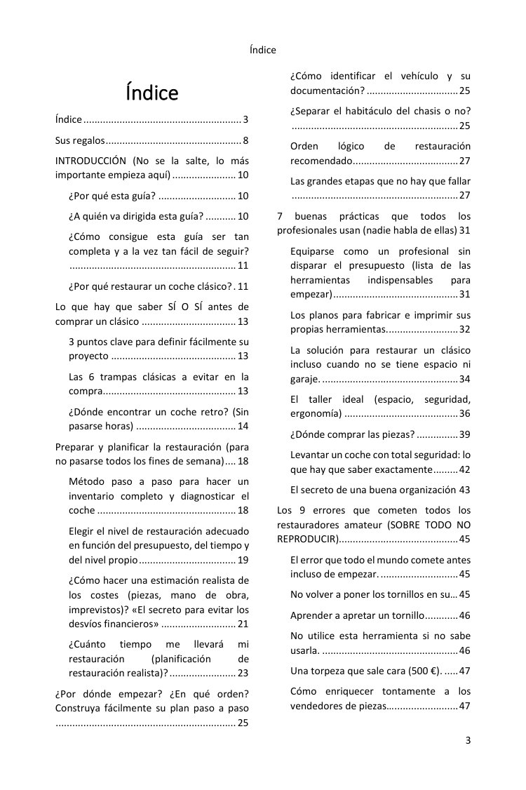 Índice (1/4): todo lo que cubre la guía