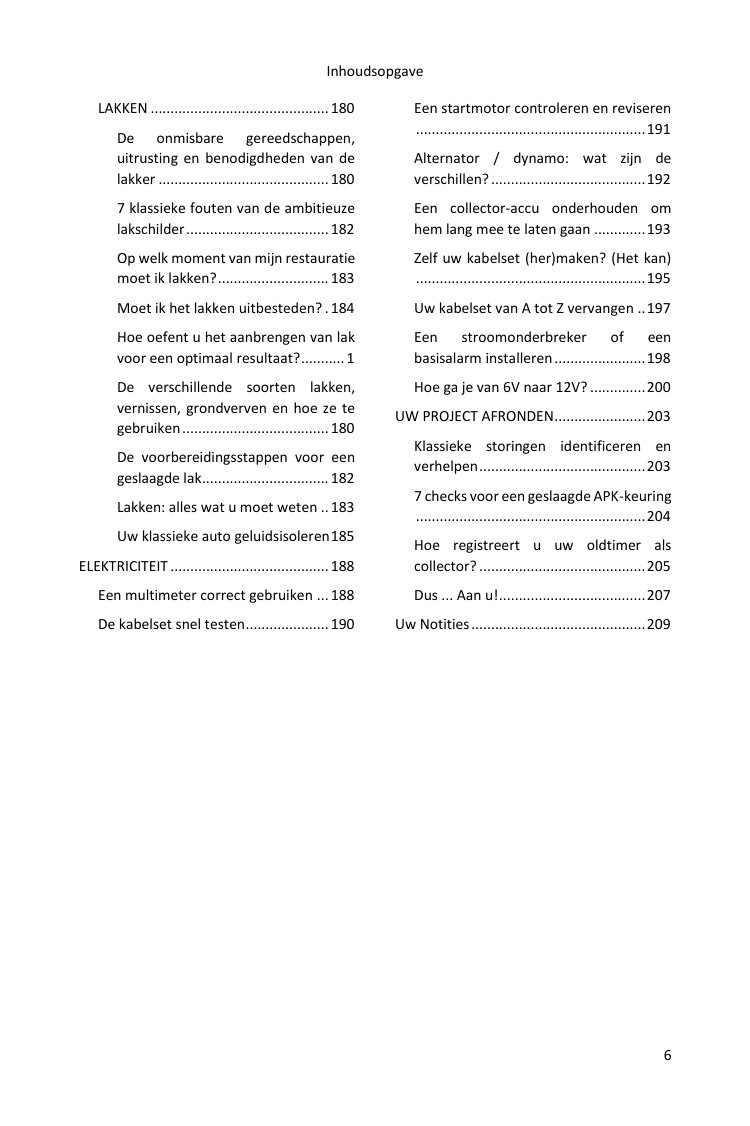 Inhoudsopgave (4/4): alles wat de gids behandelt
