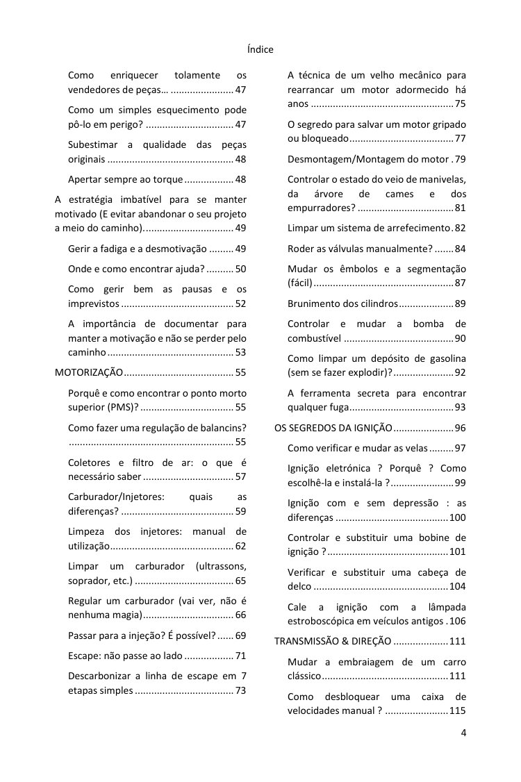 Índice (2/4): tudo o que o guia cobre