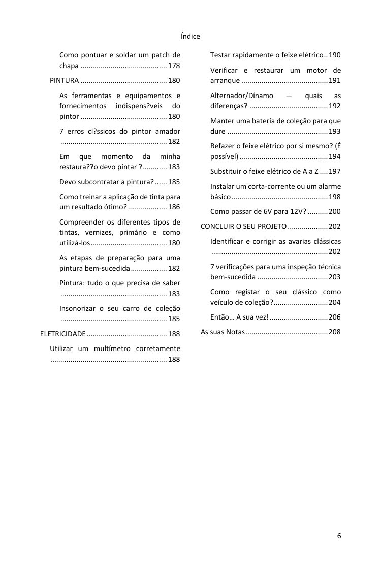Índice (4/4): tudo o que o guia cobre