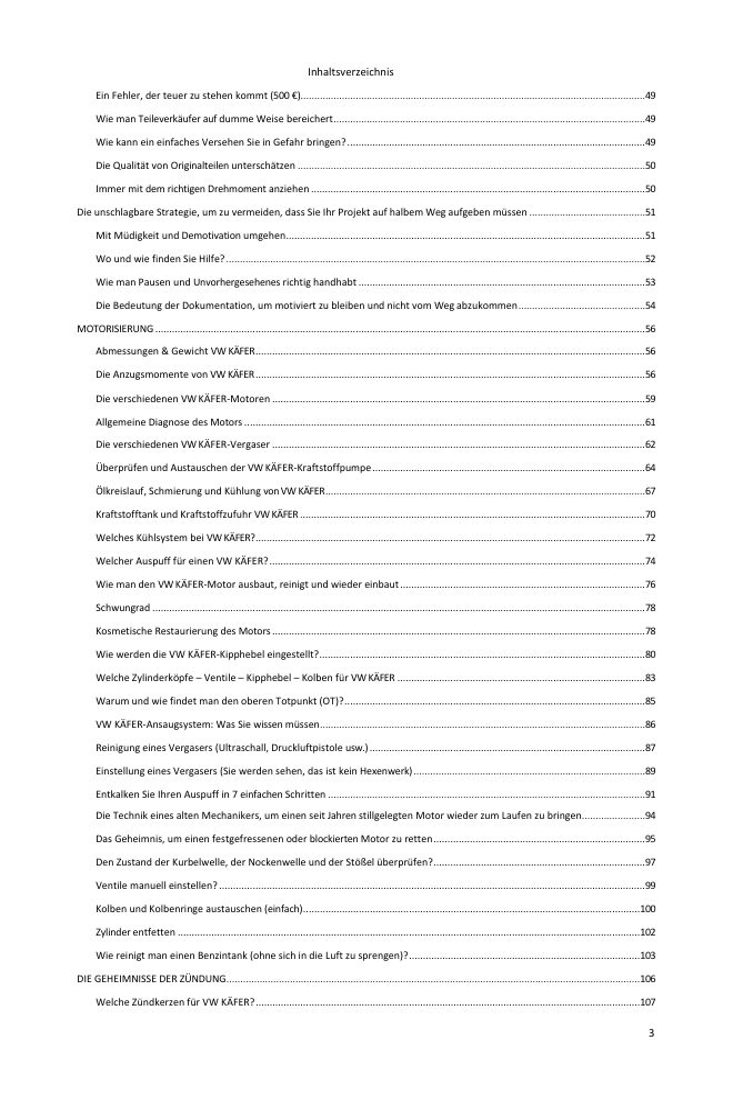 Inhaltsverzeichnis (2/5): alles, was der Leitfaden abdeckt