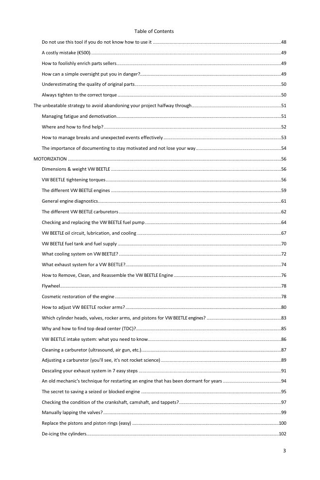Table of contents (2/6): everything the guide covers