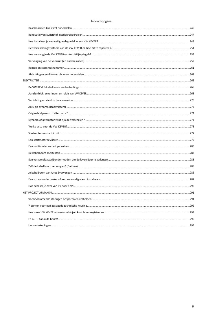 Inhoudsopgave (5/5): alles wat de gids behandelt