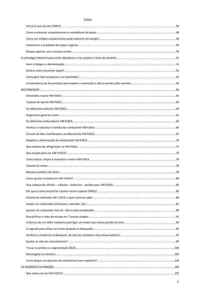 Índice (2/5): tudo o que o guia abrange