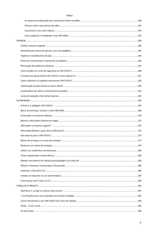 Índice (5/5): tudo o que o guia abrange