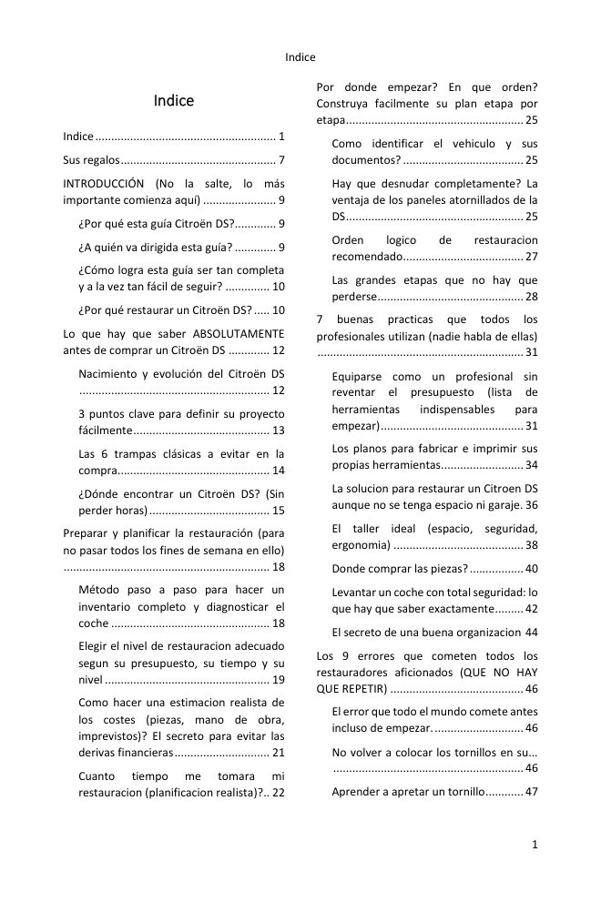 Índice (1/5): todo lo que cubre la guía