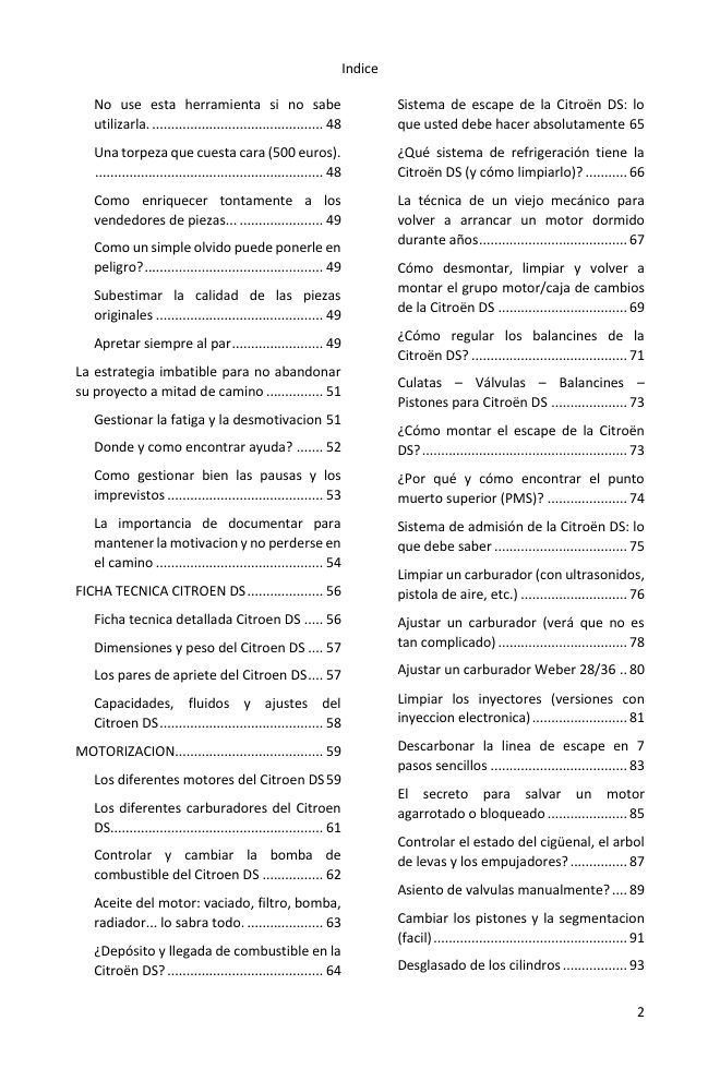 Índice (2/5): todo lo que cubre la guía