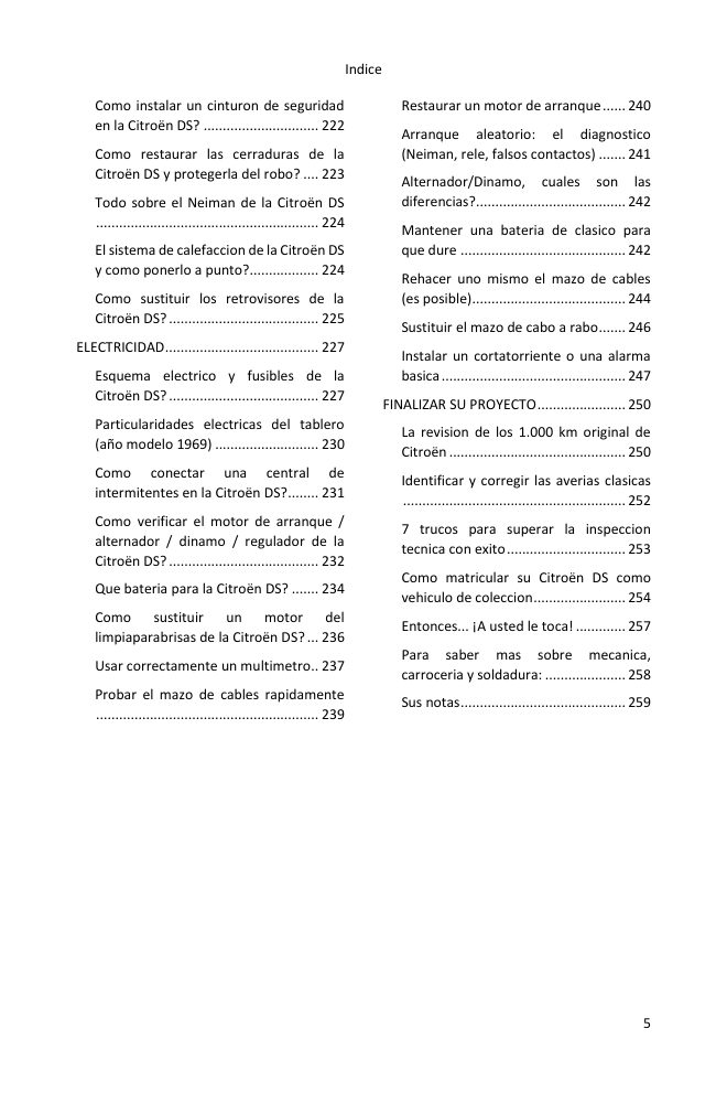 Índice (5/5): todo lo que cubre la guía