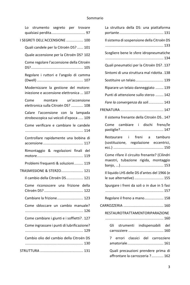 Indice (3/5): tutto ciò che la guida tratta