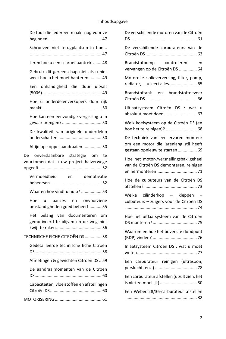 Inhoudsopgave (2/5): alles wat de gids behandelt