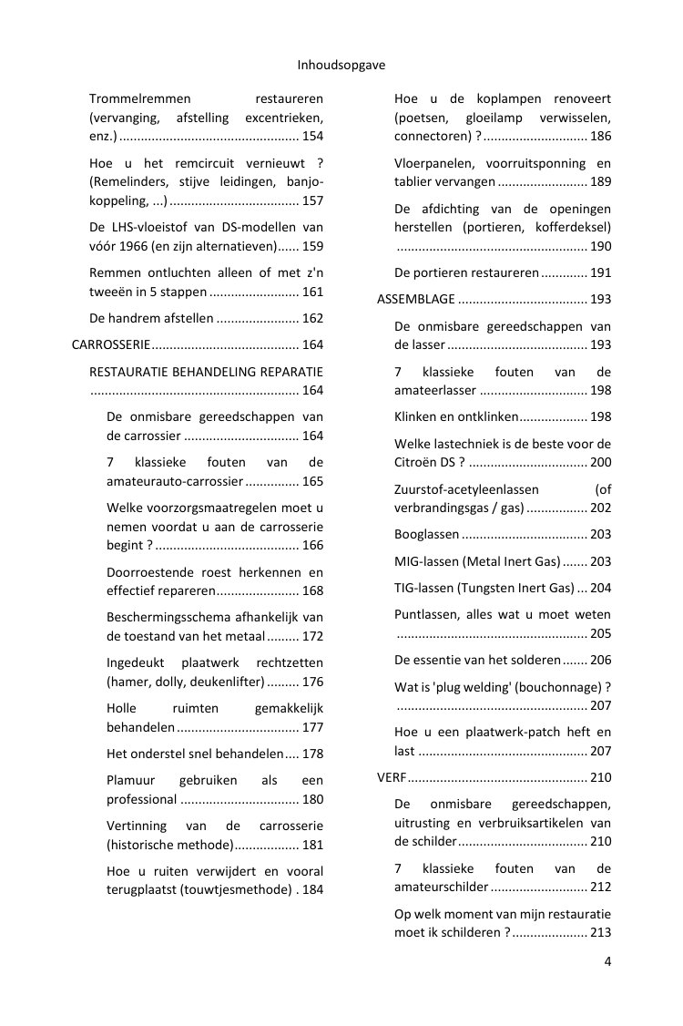Inhoudsopgave (4/5): alles wat de gids behandelt