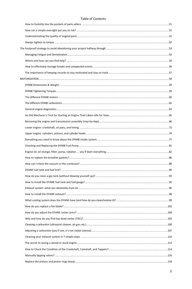 Table of contents (2/6): everything the guide covers