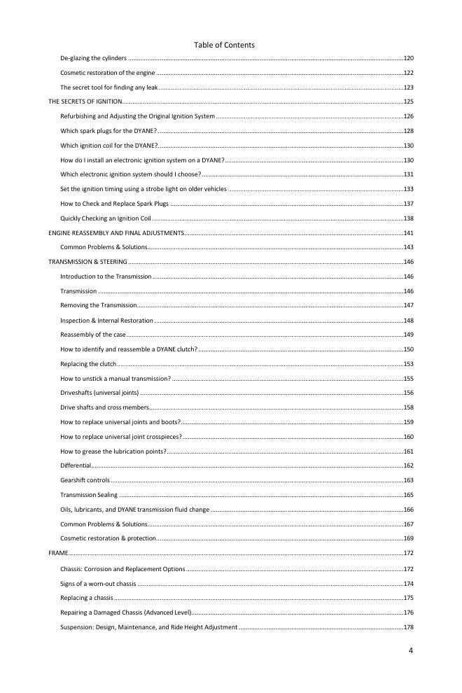 Table of contents (3/6): everything the guide covers