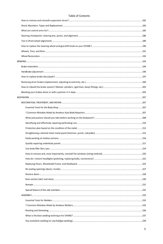 Table of contents (4/6): everything the guide covers