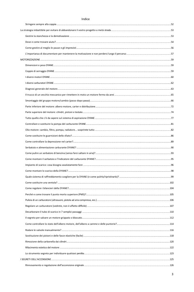 Indice (2/6): tutto ciò che la guida tratta