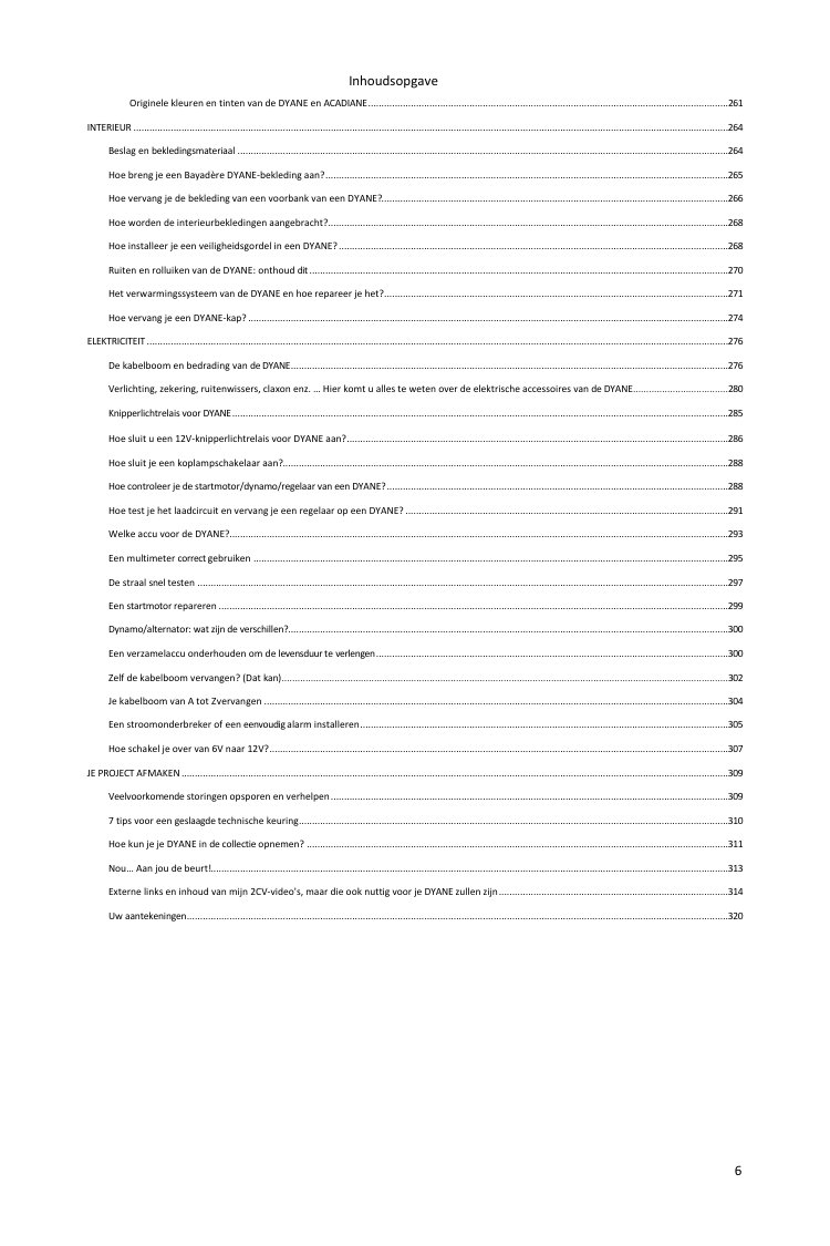 Inhoudsopgave (5/5): alles wat de gids behandelt