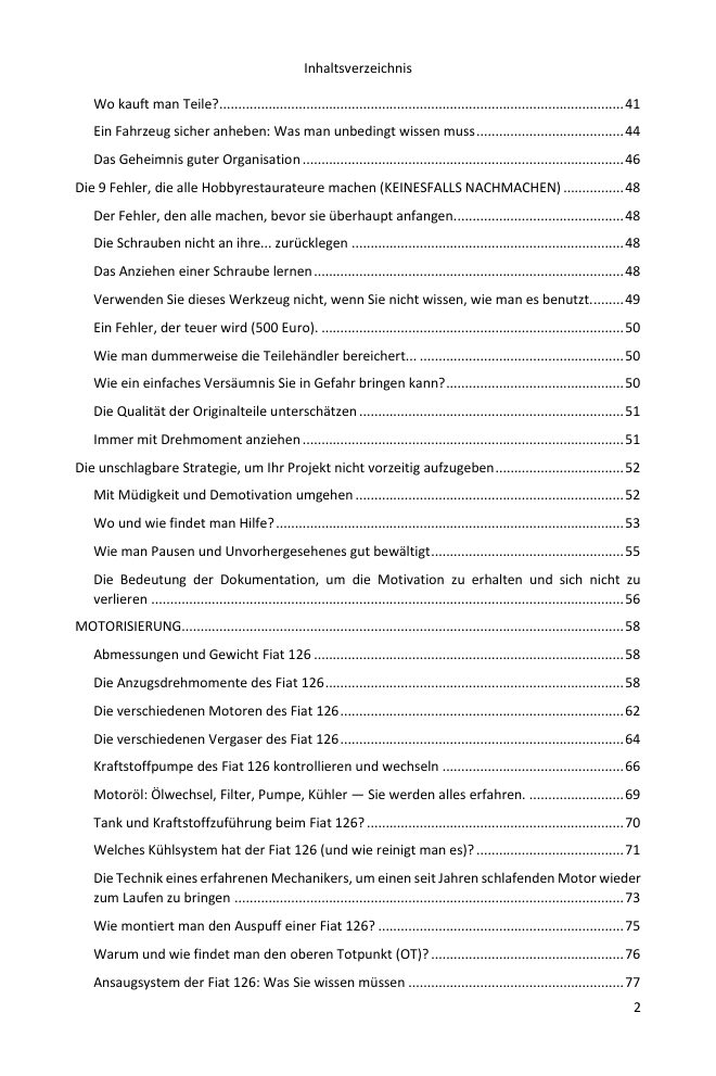 Inhaltsverzeichnis (2/7): alles, was der Leitfaden abdeckt
