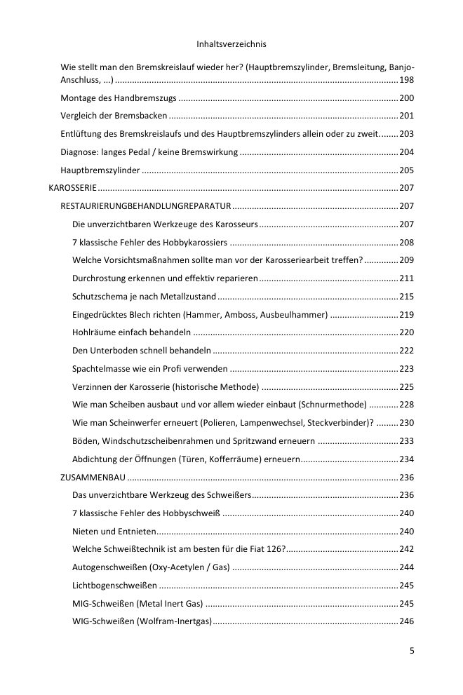 Inhaltsverzeichnis (5/7): alles, was der Leitfaden abdeckt