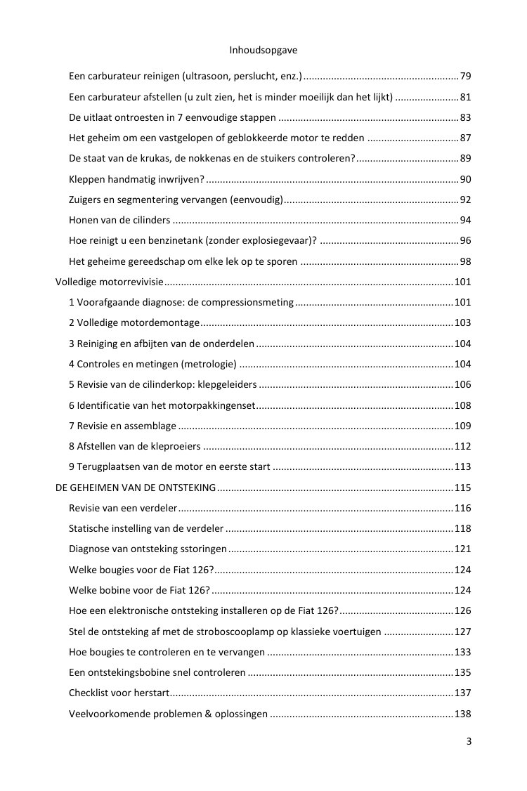 Inhoudsopgave (3/7): alles wat de gids behandelt