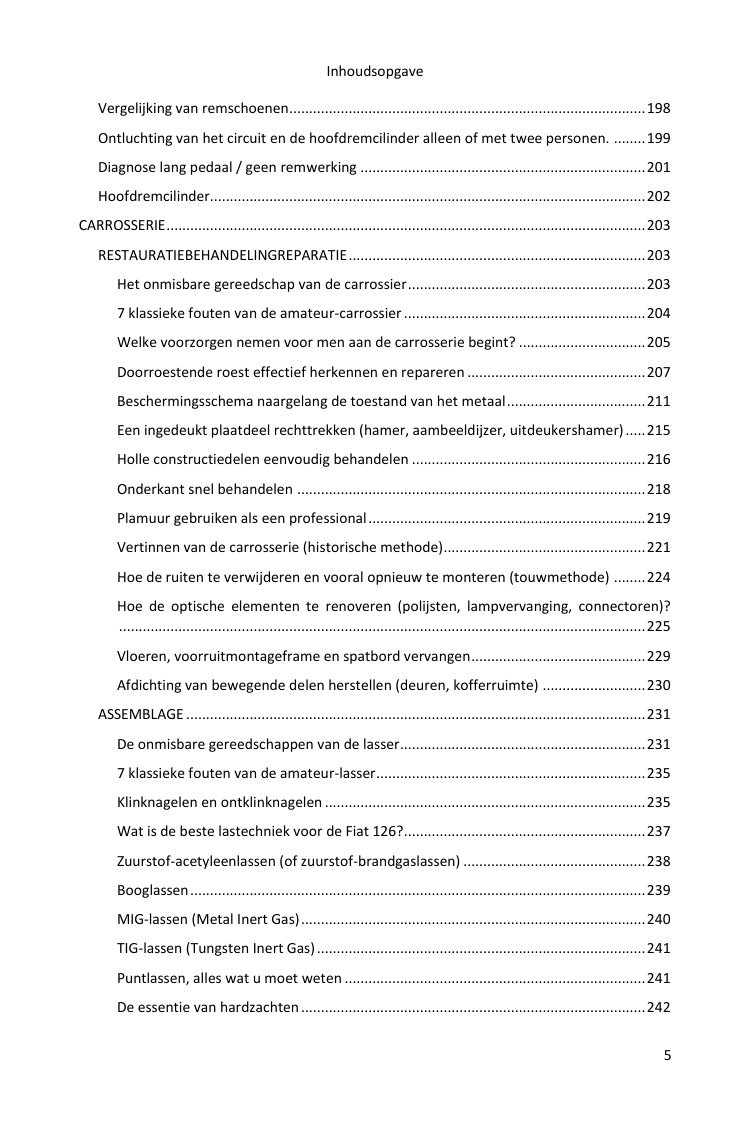 Inhoudsopgave (5/7): alles wat de gids behandelt