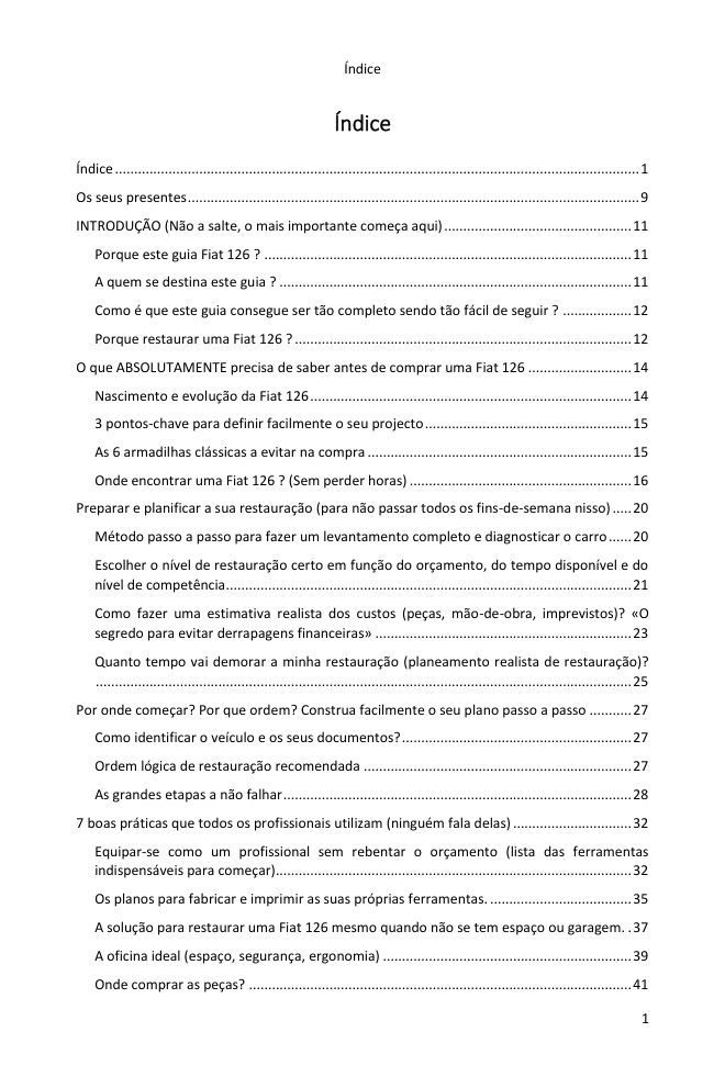 Índice (1/7): tudo o que o guia abrange
