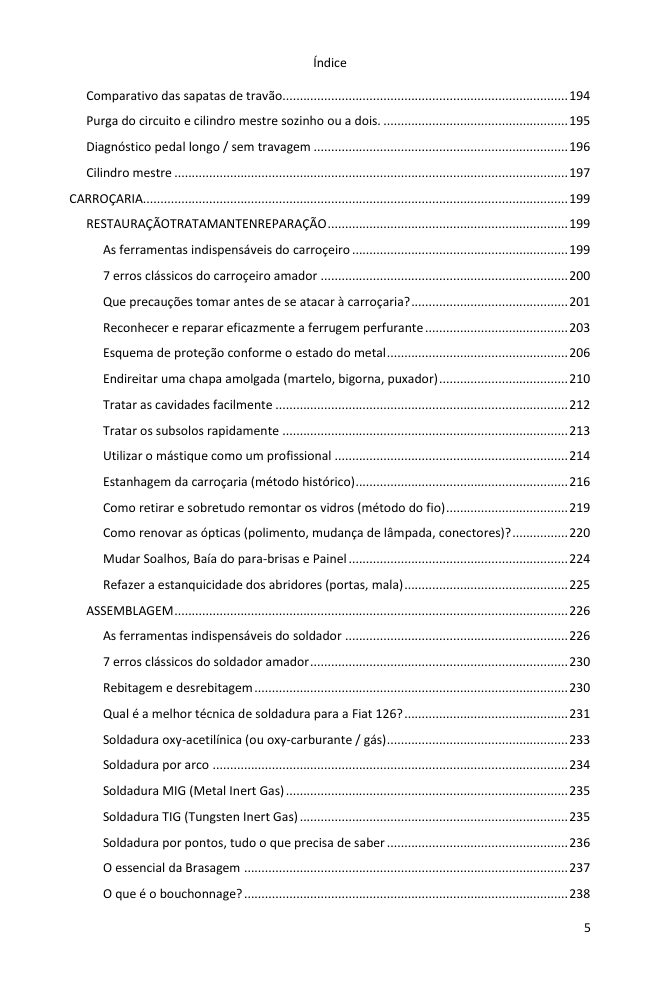 Índice (5/7): tudo o que o guia abrange
