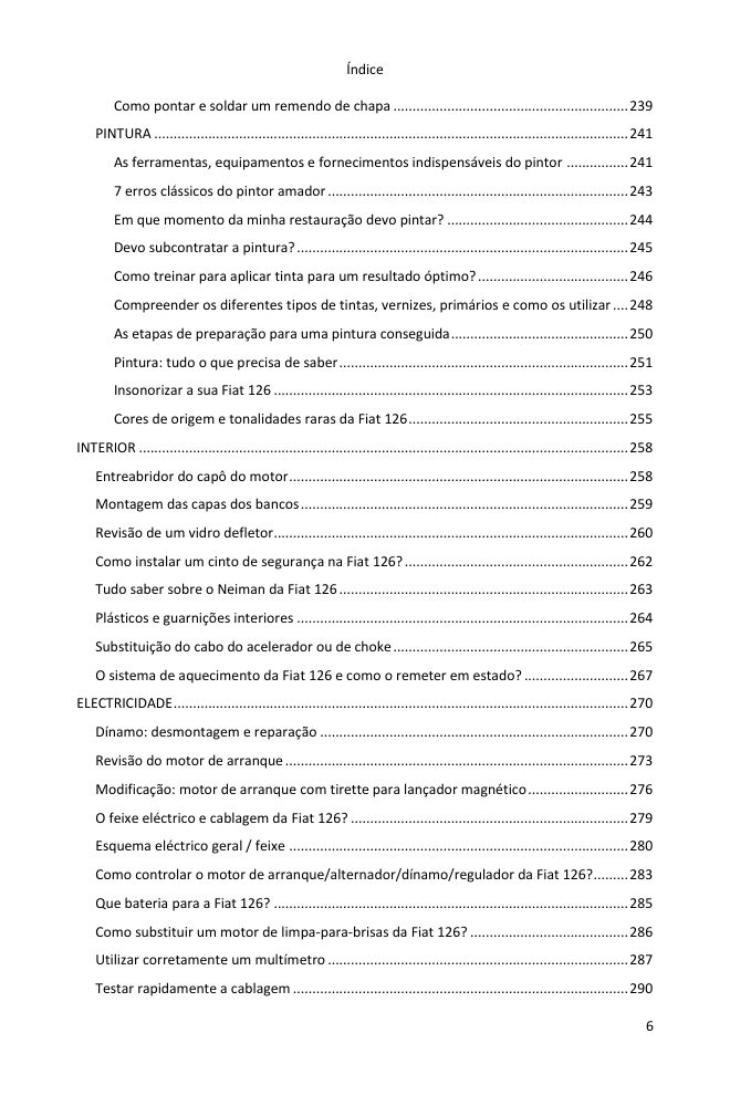 Índice (6/7): tudo o que o guia abrange