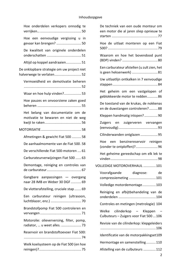 Inhoudsopgave (2/5): alles wat de gids behandelt